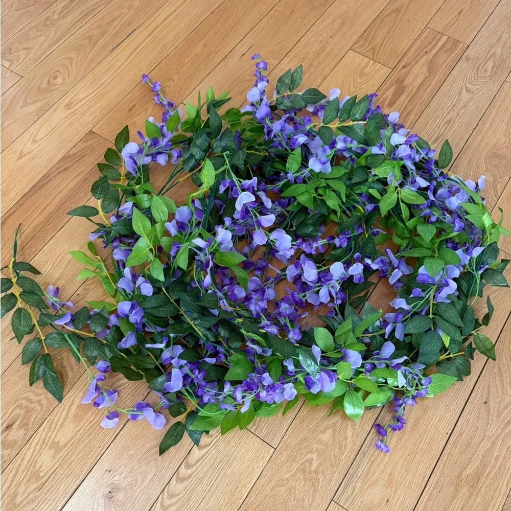 Amazon Green and Purple Wisteria Garland